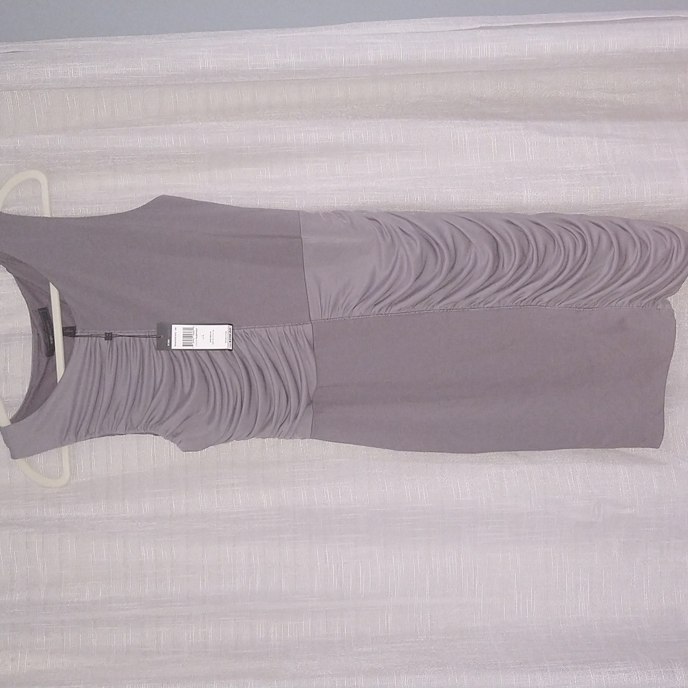 BCBG dress in gray size large retail $238 dead stock
